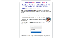 Desktop Screenshot of howtolivelifeandloveit.com